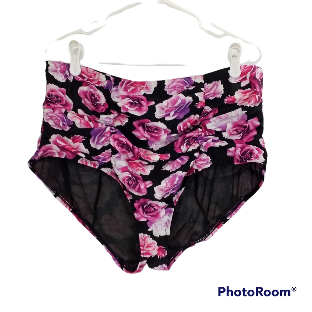 Torrid Floral Ruched bikini Bottom